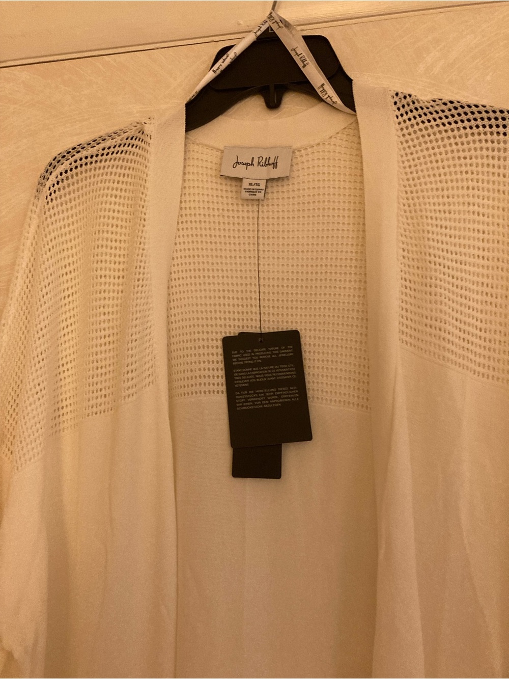 Joseph Ribkoff NWT Open-Front Mesh-Panel Cardigan - Picture 4 of 10